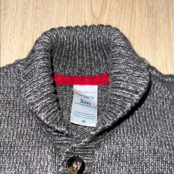 Carter's Gray Button-Up Sweater - Picture 7 of 14